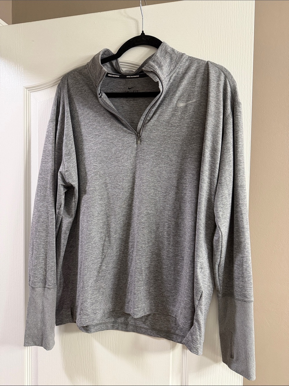 Nike women’s Grey Quarter-Zip Performance Sweater